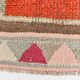 Tapis de couloir Oushak corail vintage, tapis turc ancien, 95x310 cm