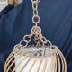 Suspension vintage en rotin