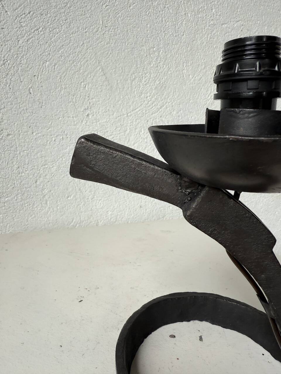 Brutalist metal lamp from the 50s