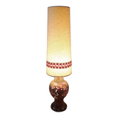 1970 ceramic floor lamp with backlit base and original shade