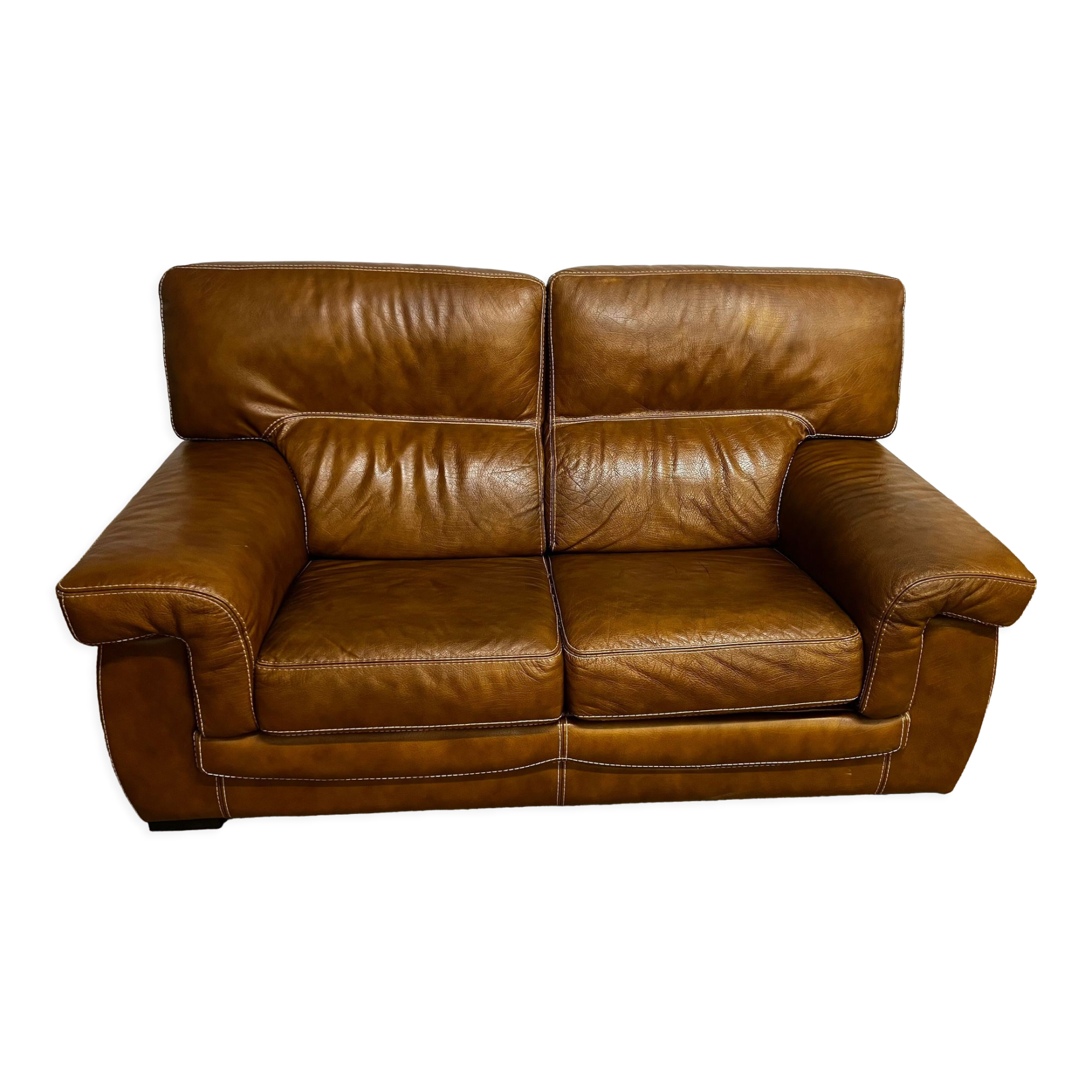 2-seater leather sofa