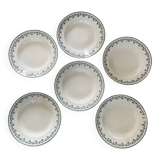 6 assiettes creuses en terre de fer