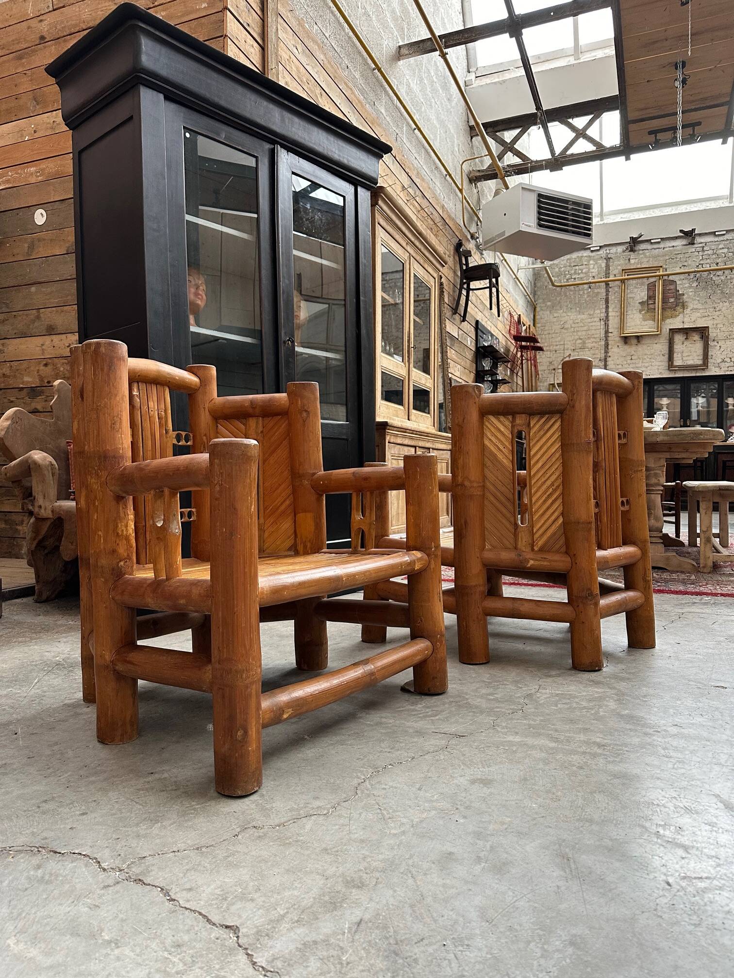 70s bamboo living room
