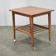1960s Danish Modern Teak Serving Cart on Wheels