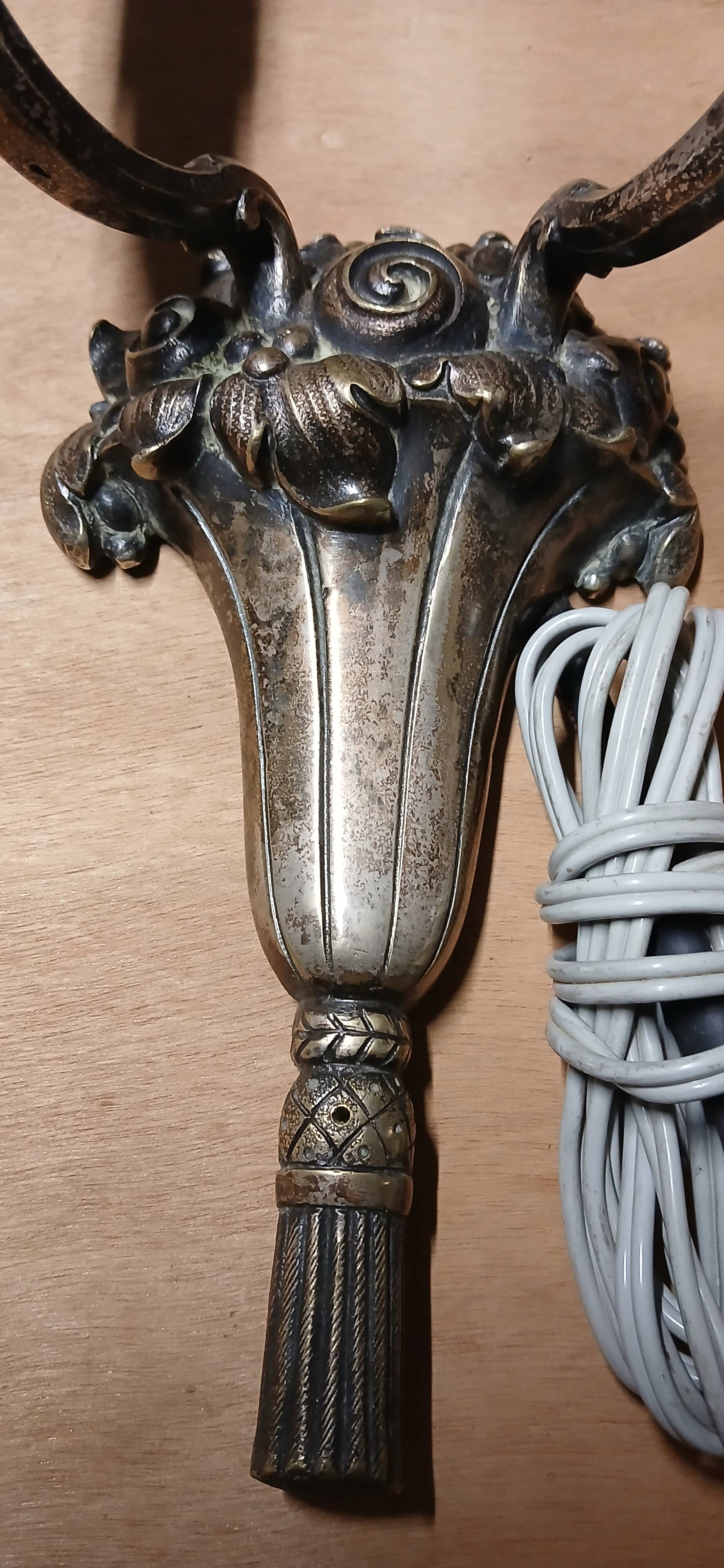 Pair of silvered bronze wall sconces 1900