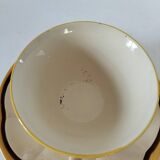2 large Breton cups with saucers