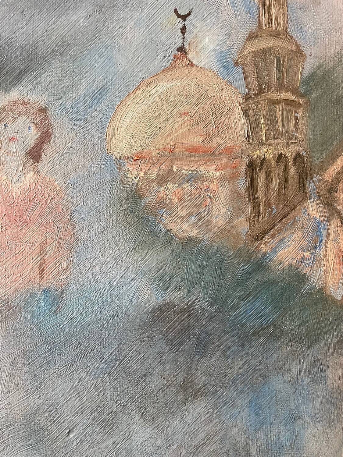 Vintage dreamlike painting from the 70s