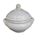 Old soup tureen Sarreguemines ivory