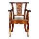 Hand stabbed teak armchair
