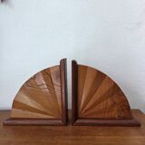 Art Deco wooden bookends