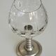 Series of eight crystal wine glasses with tin foot 95° 350 ml