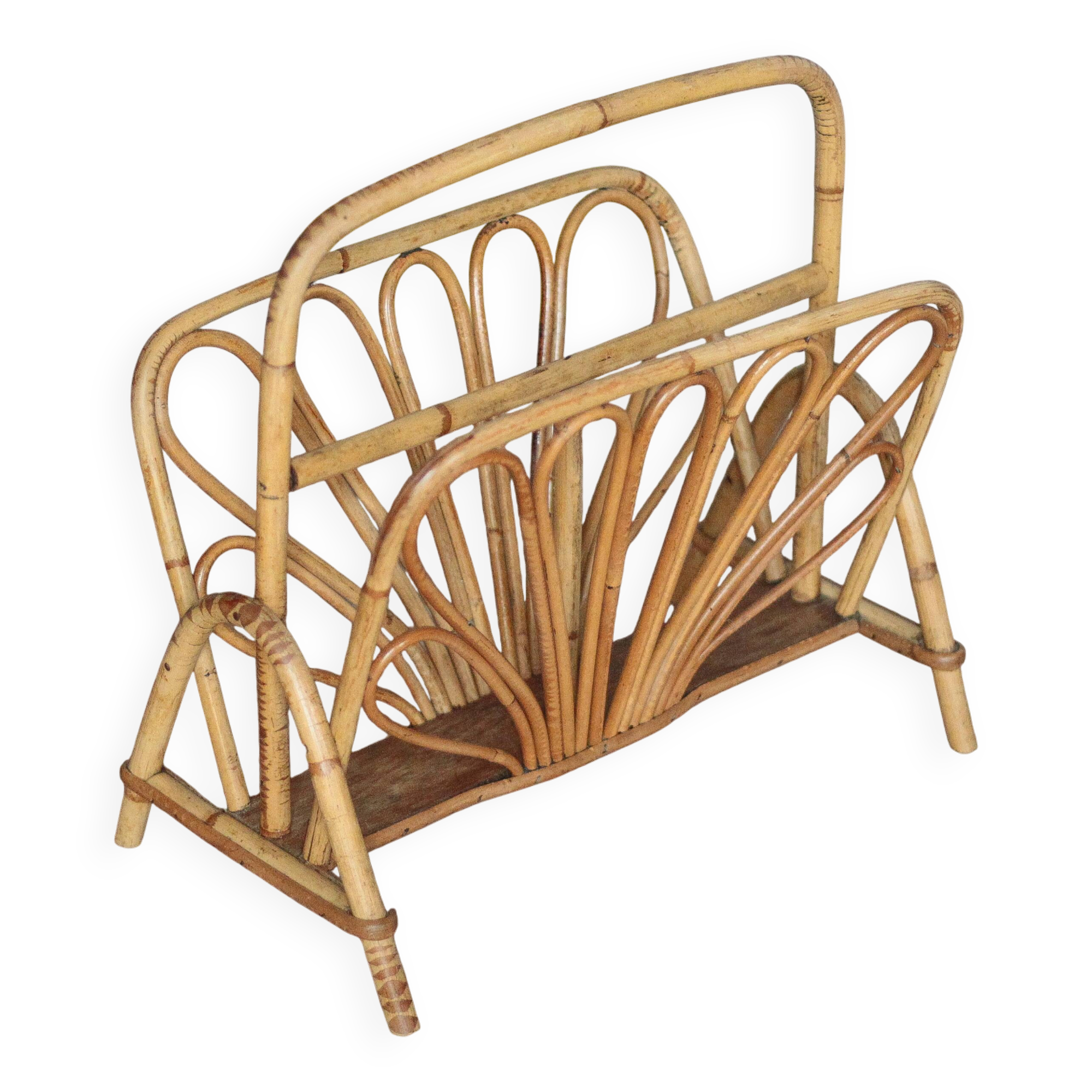 Porte-revue rotin, porte-revue osier, rangement magazines