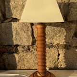 Turned wooden lamp base
