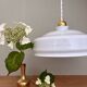 Vintage white opaline lampshade pendant light