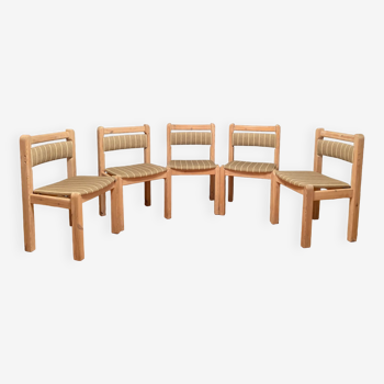 Set of five Thorsø Stolefabrik chairs, Denmark, 1970s.