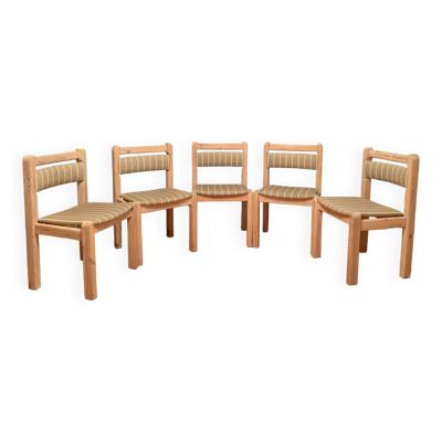 Ensemble de cinq chaises Thorsø Stolefabrik, Danemark, années 1970.