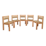 Set of five Thorsø Stolefabrik chairs, Denmark, 1970s.