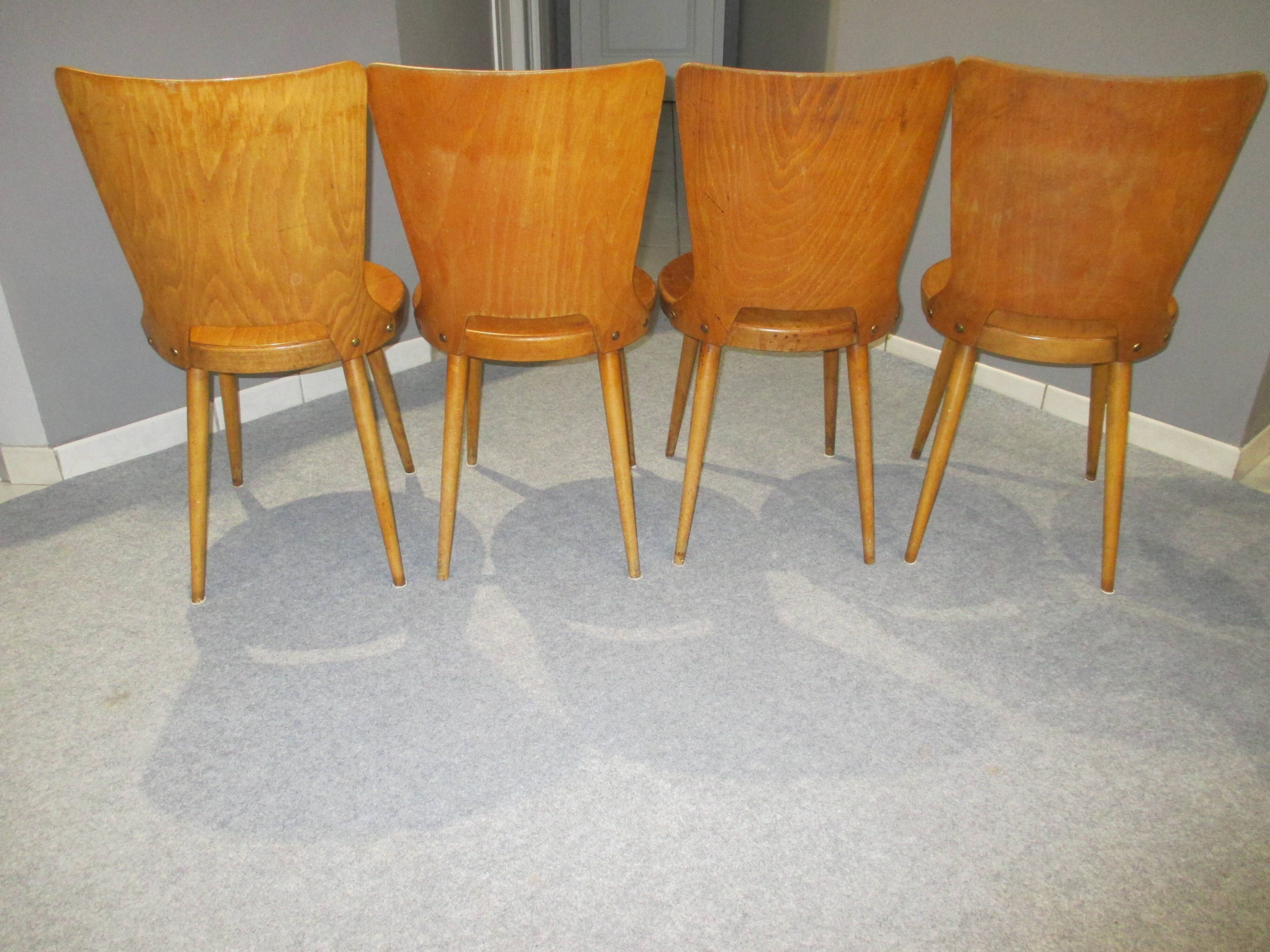 Suite de 4 chaises bistrot Baumann