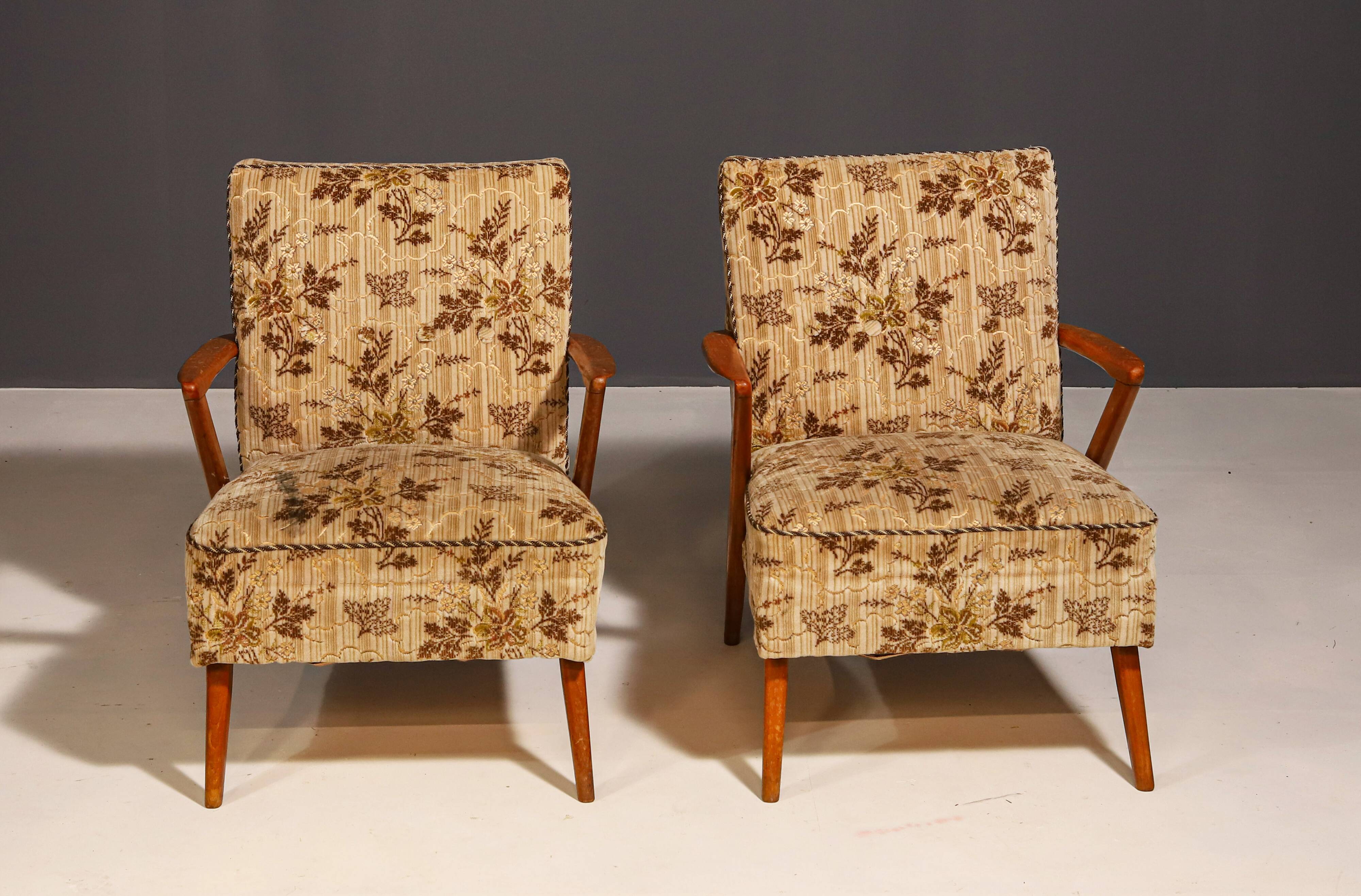 Fauteuils tchécoslovaques du milieu du siècle, années 1960, lot de 2