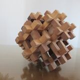 Wooden puzzle, multiboules, gadget from the 70s