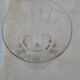Vintage foot glasses engraved geometric lines (set of 10)