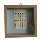 Miniature frame, antique pocket watch hands