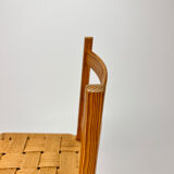 Mid Century Pine and Papercord Side Chair, 1960s