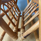 Vintage rattan magazine holder
