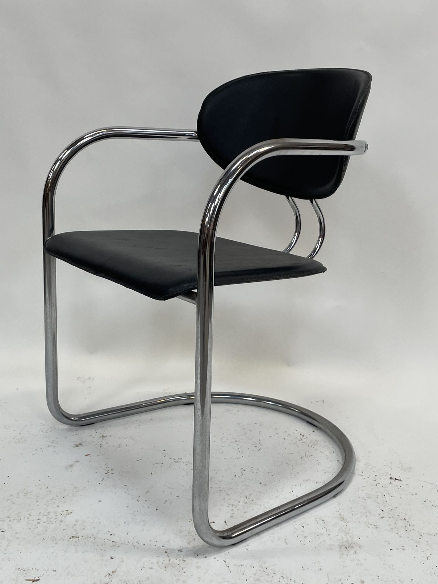 Vintage dining chair effezeta made in Italy design chrome