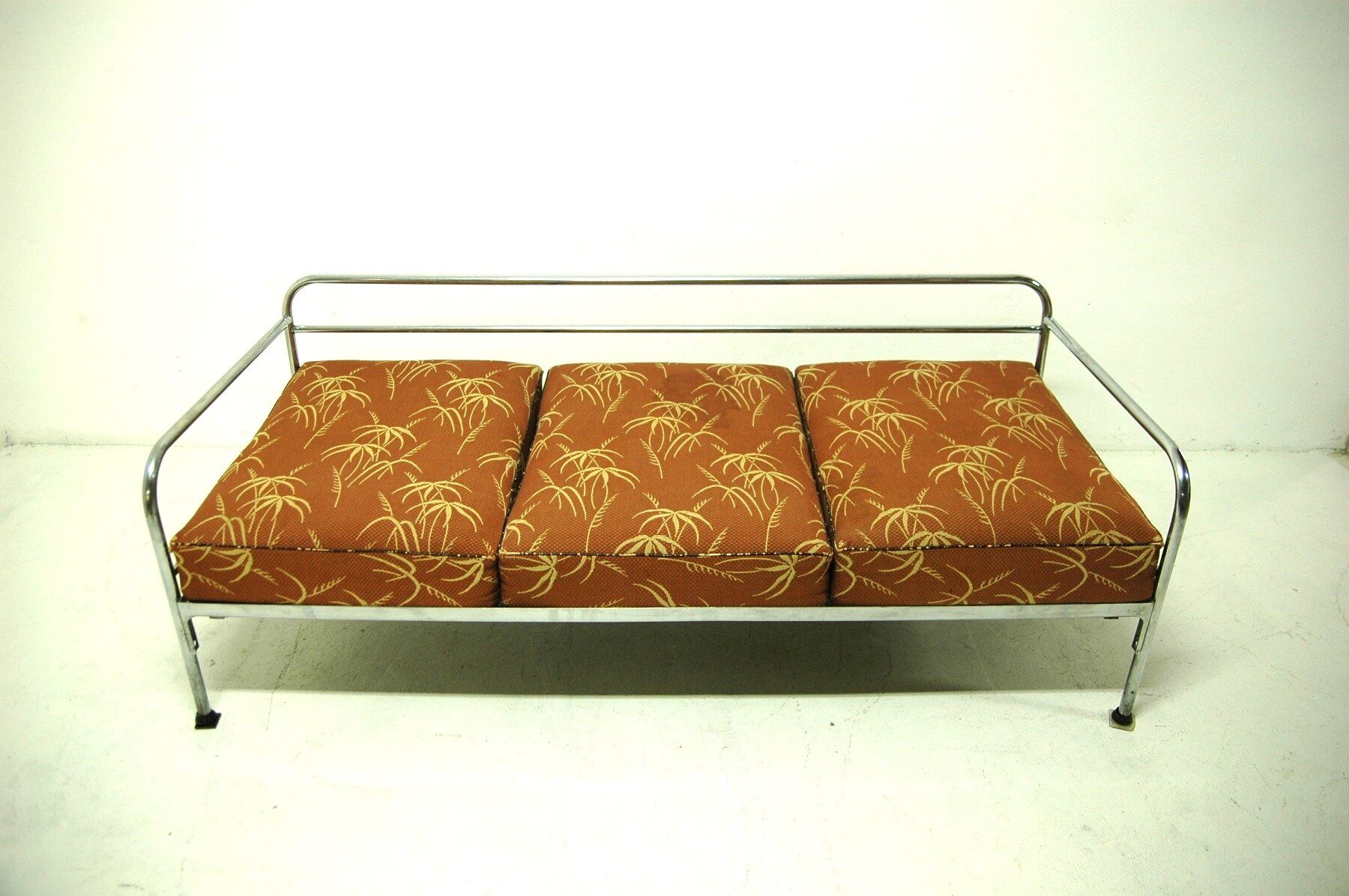 Chromium plated bauhaus sofa by Robert Slezák, 1930s
