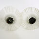 Pair of brass swan collar wall light old tulip glass. Year 60