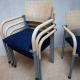 Dining conference chairs by Wiesner Hager and designed by Arge2, 1980s