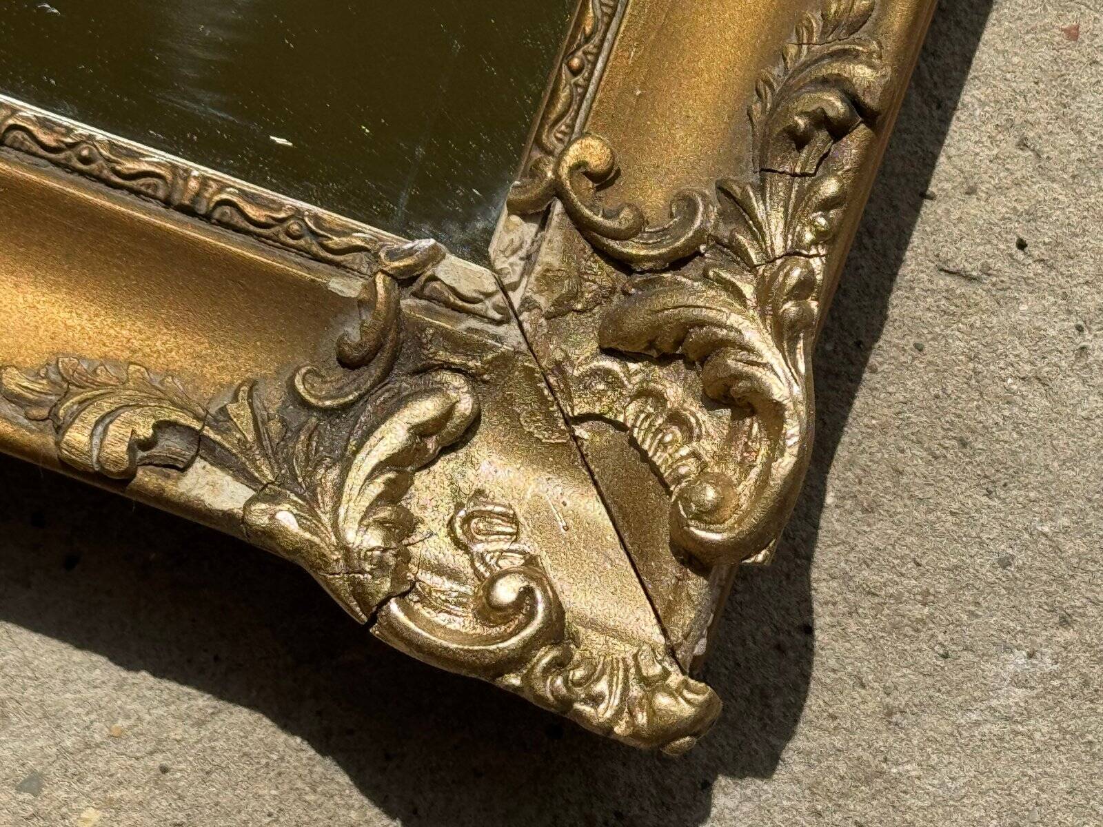 Small Biedermeier Wooden Mirror