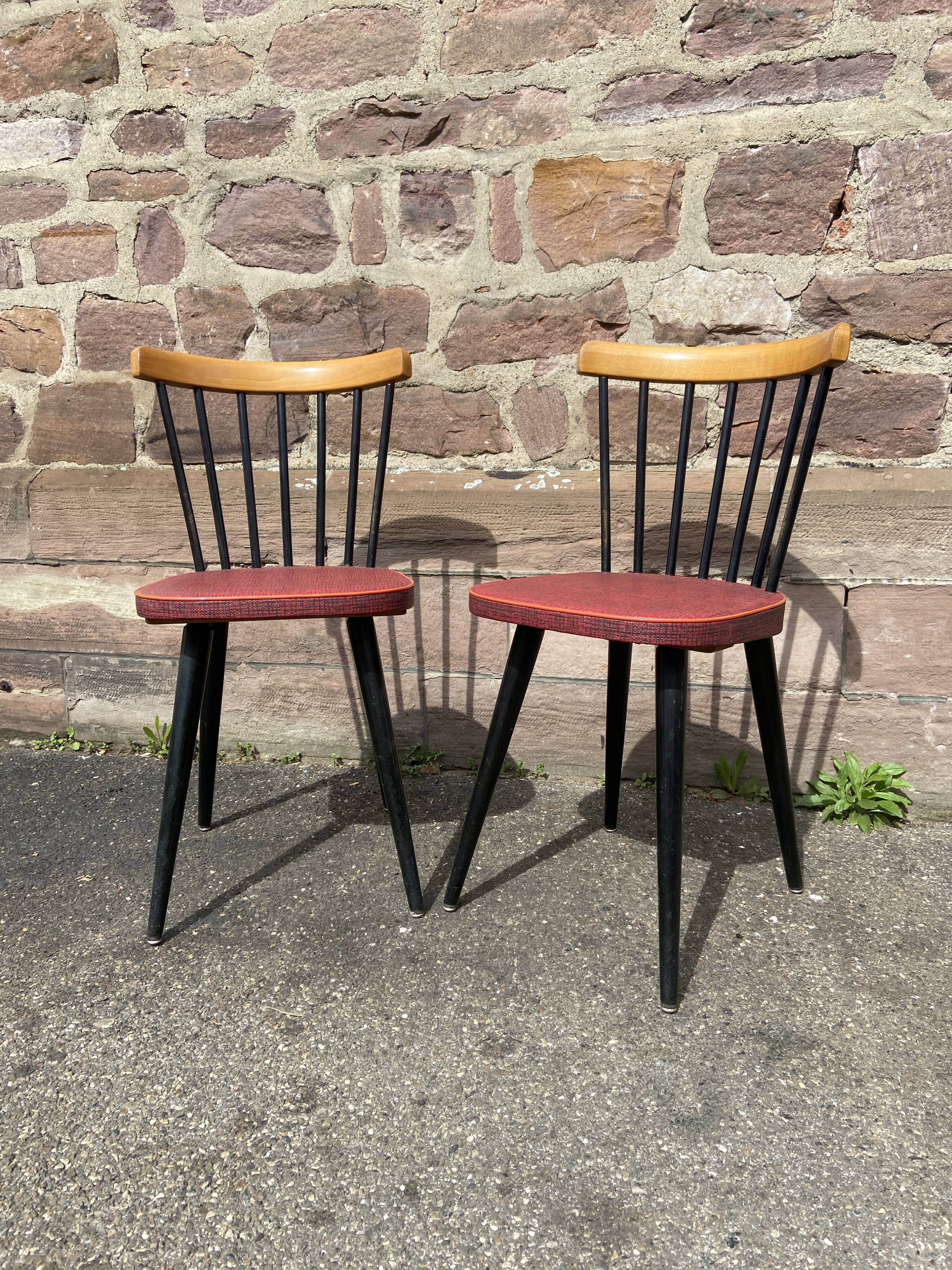 2 chairs Baumann 1950