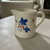 Gien pottery pitcher hand painted