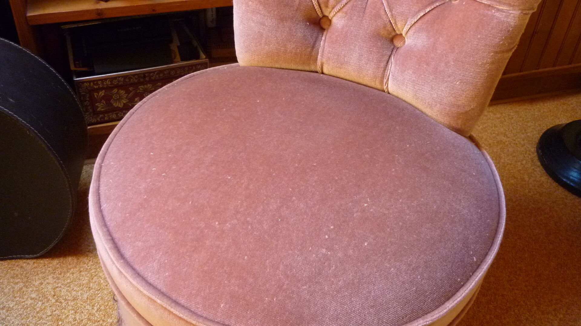 Toad padded velvet armchair