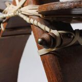 Brutalist Ottoman Camel Saddle Stool