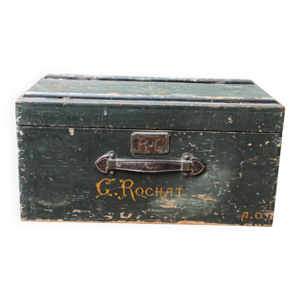 Ancienne malle de voyage en bois