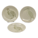 Trio d’assiettes plates vintage, Longchamp, bécasse faisan