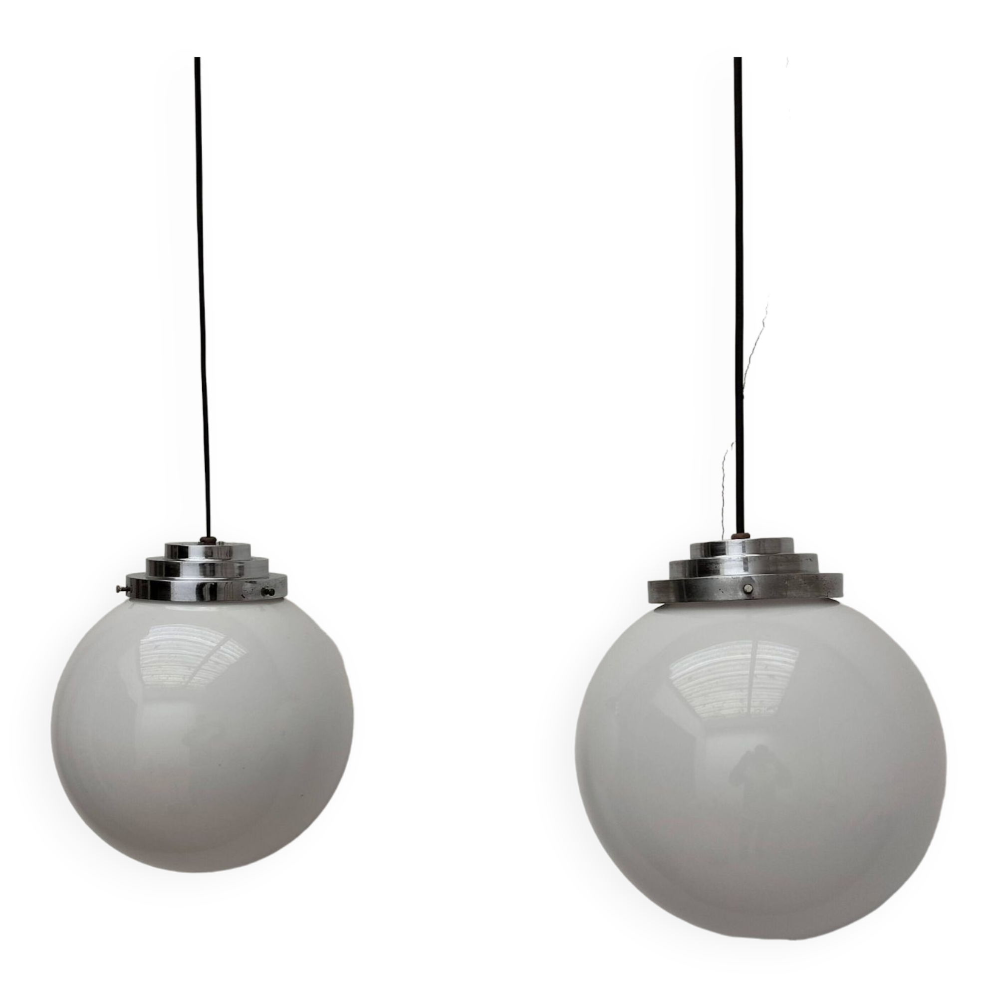 Opaline ball pendants
