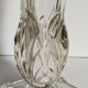 Art-Deco high foot vase in molded crystal early twentieth century