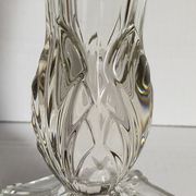 Art-Deco high foot vase in molded crystal early twentieth century