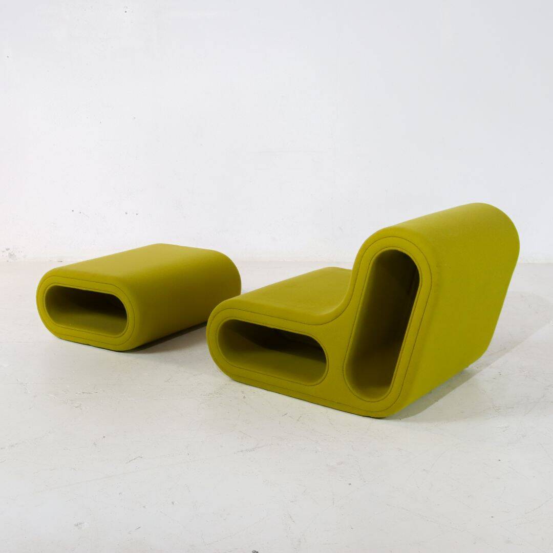 'Other One' Lounge Chair & Hocker by Hay