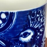 Vintage peacock vase in German porcelain by Bjørn Wiinblad for Rosenthal, 1970s.