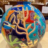 Longwy Enamels Ball Vase