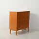 Scandinavian 1950s birch chest of drawers with brass handles