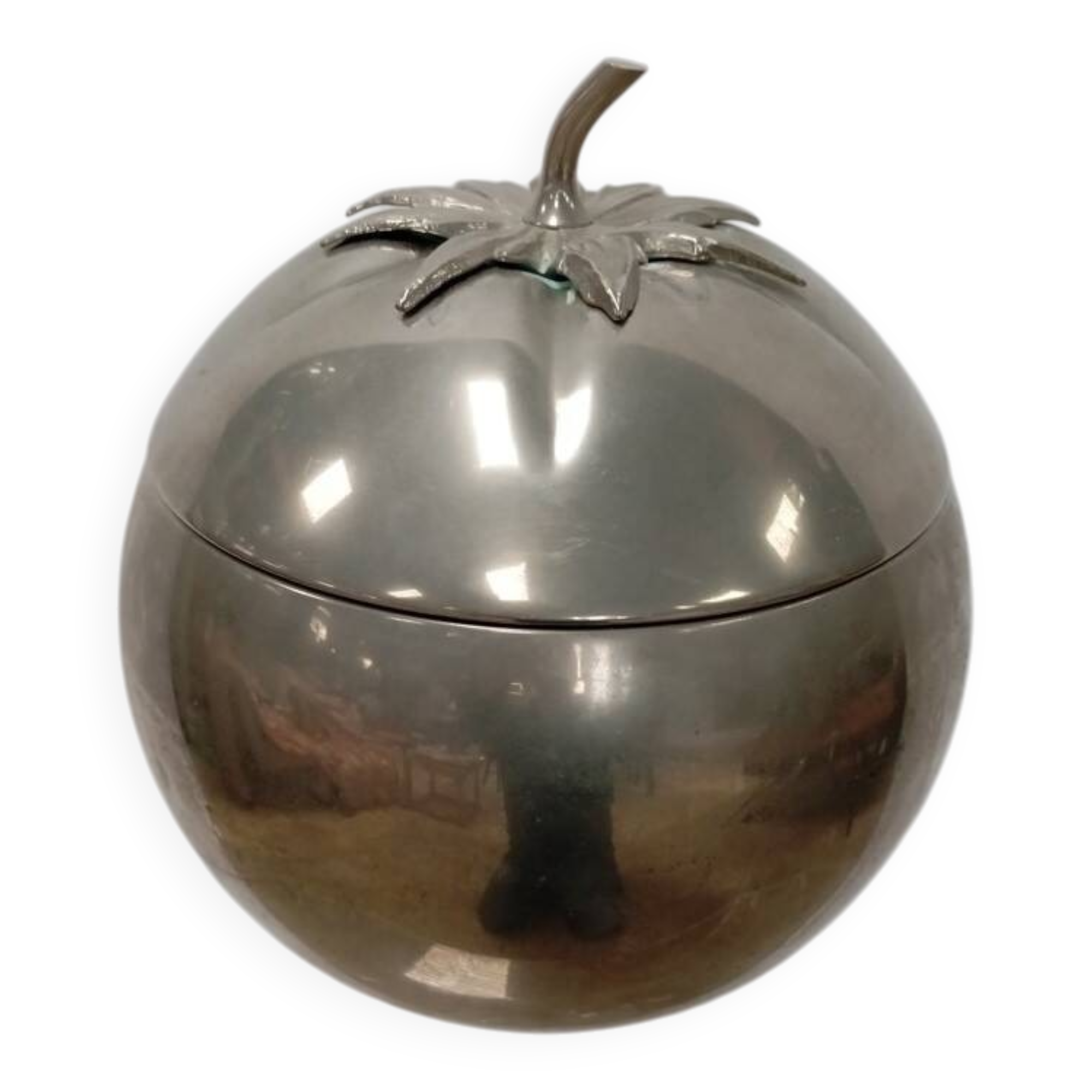 Thermid silver metal tomato ice bucket
