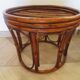 Pretty pair of 2 bamboo and rattan stools with cushions - 80s - Vintage - set of 2