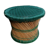 Pouf en bambou et corde