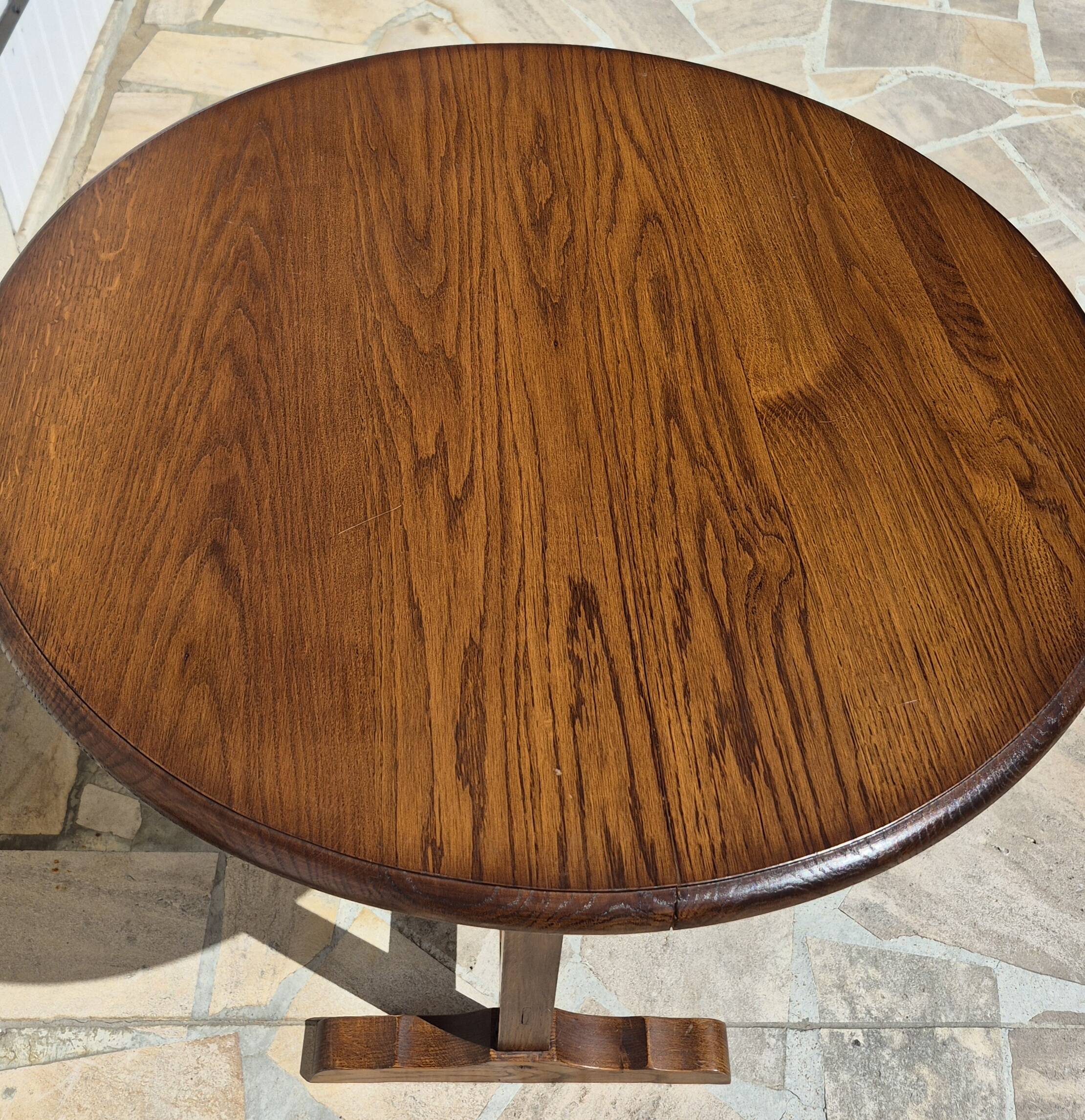 Petite table vigneronne ronde rabatable